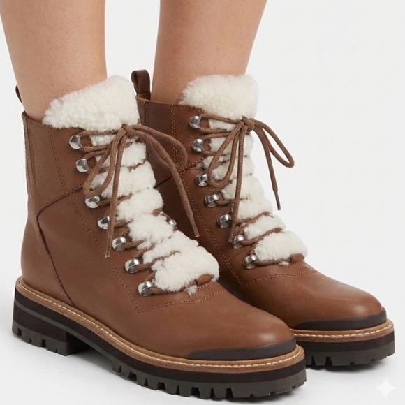 NEW Marc Fisher Women’s Tan Ankle Lace Up Winter Boots Size 6.5 - Picture 9 of 9
